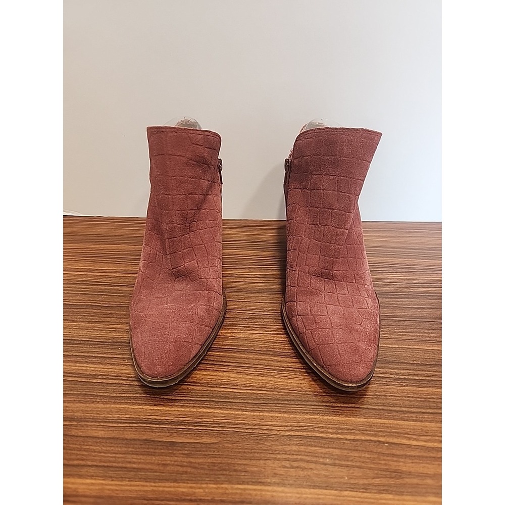 Lucky Brand Women's 10 Leather Ankle‎ Boots Comfort Red Purple LK-Saucie Andorra